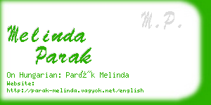 melinda parak business card